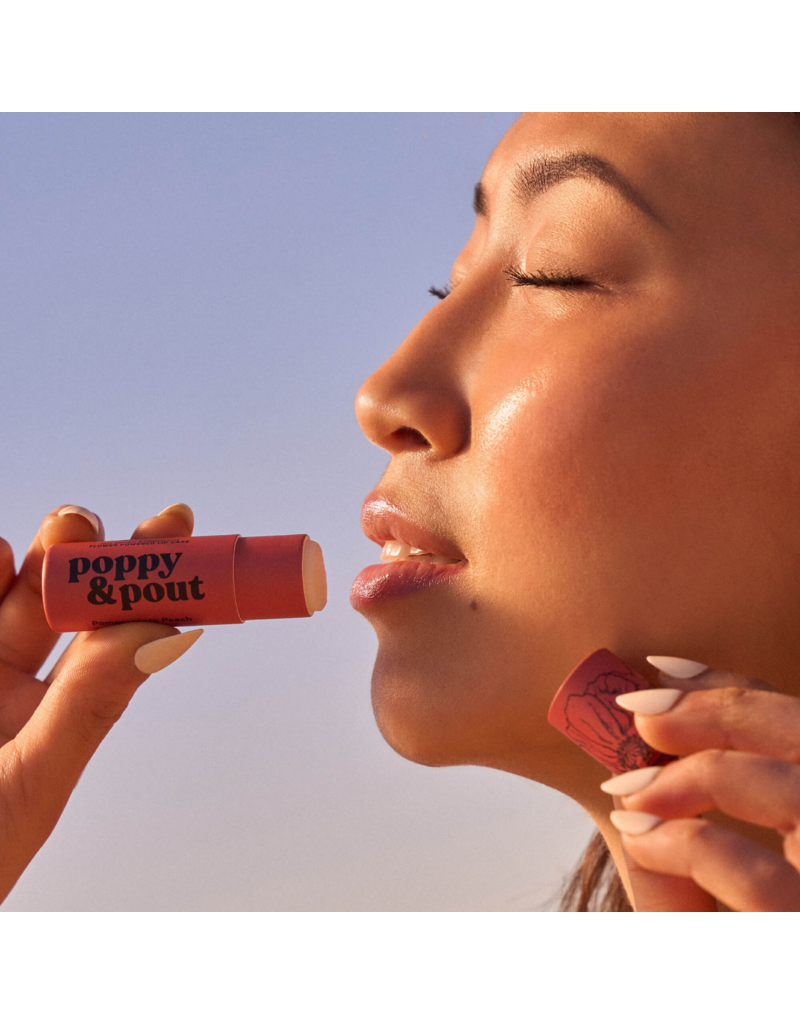 POPPY & POUT Pomegranate Peach Lip Balm