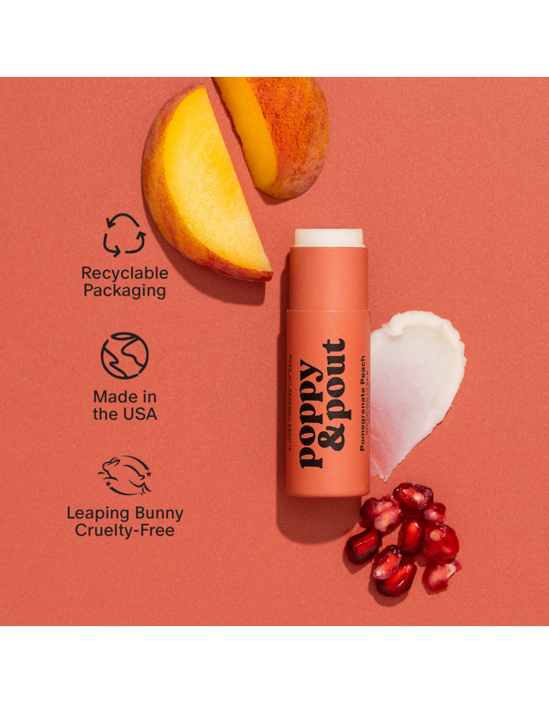 POPPY & POUT Pomegranate Peach Lip Balm