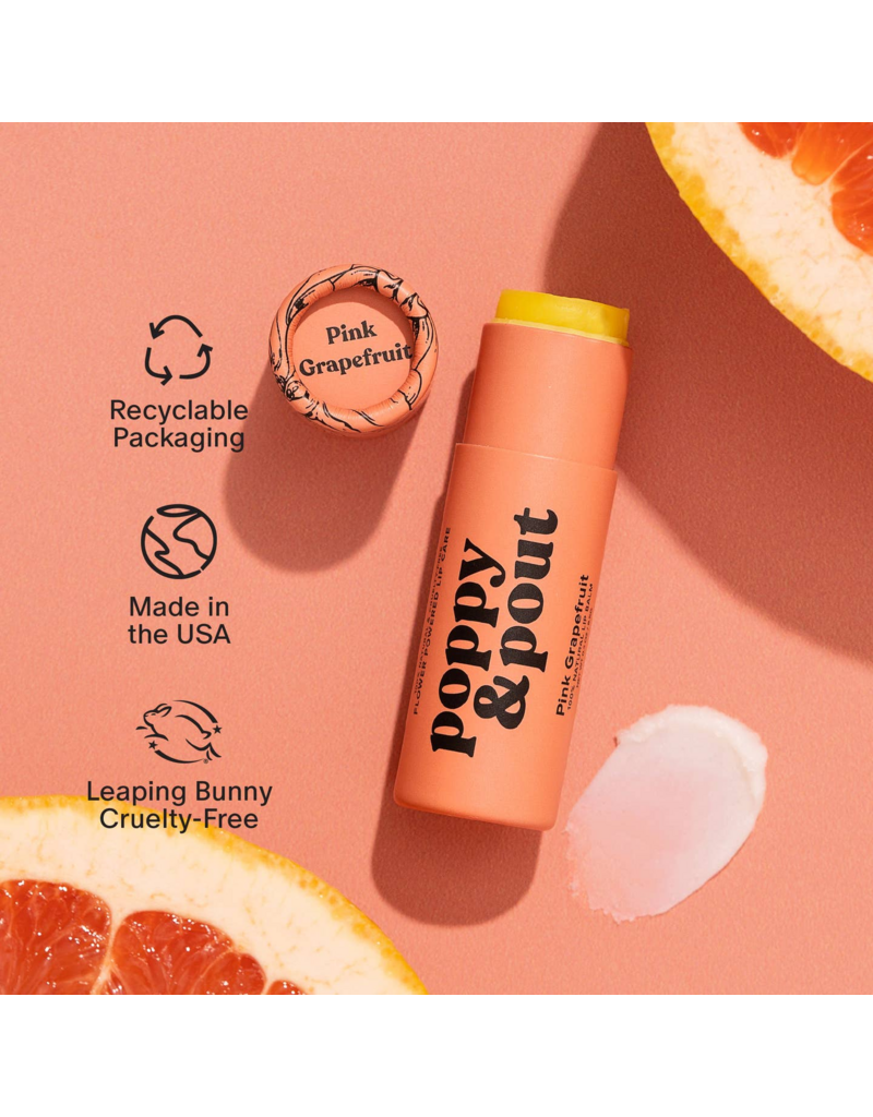 POPPY & POUT Pink Grapefruit Lip Balm