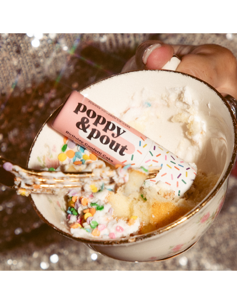 POPPY & POUT Birthday Cake Confetti Lip Balm