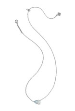 KENDRA SCOTT DESIGN Tatum Silver Short Pendant Necklace in Light Blue Mix