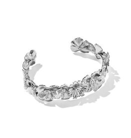 KENDRA SCOTT DESIGN Cailey Flower Cuff Bracelet in Vintage Silver
