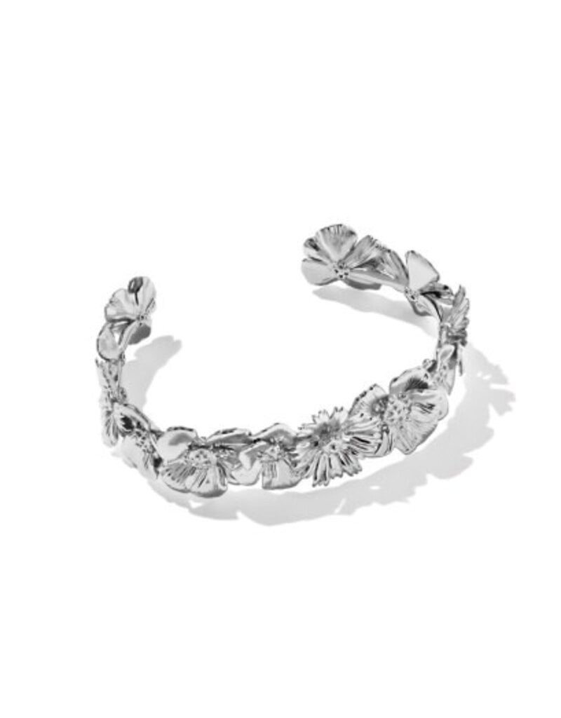 KENDRA SCOTT DESIGN Cailey Flower Cuff Bracelet in Vintage Silver