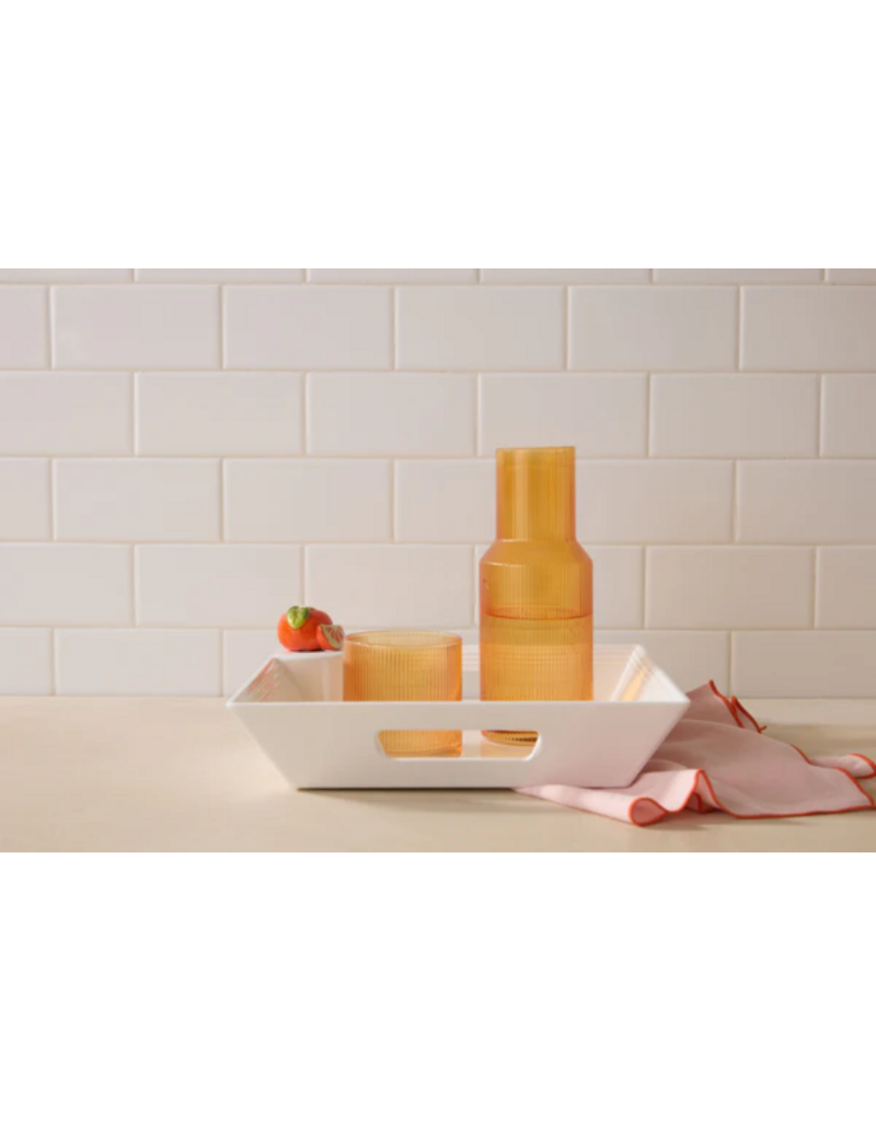 NORA FLEMING Pinstripes Square Melamine Tray