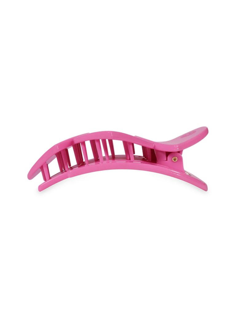 TELETIES Pink Heart to Heart Medium Flat Hair Clip