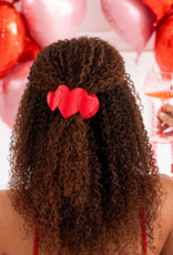 TELETIES Red Heart to Heart Medium Flat Hair Clip