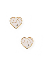 LINNY & CO Volleyball Screwback Stud Earrings