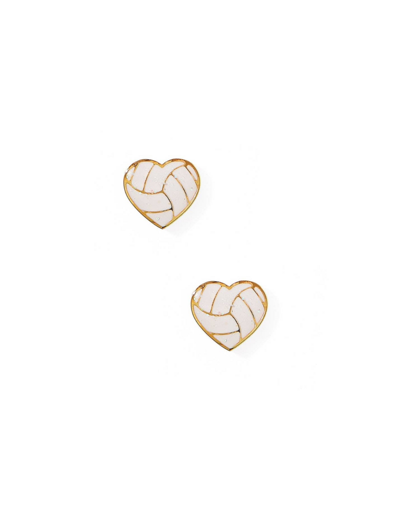 LINNY & CO Volleyball Screwback Stud Earrings