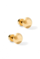 LINNY & CO Vera Round 6mm Gold Screwback Stud Earrings