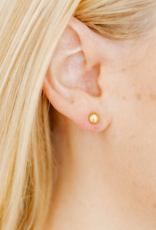 LINNY & CO Vera Round 6mm Gold Screwback Stud Earrings