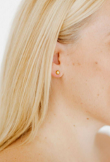 LINNY & CO Vera Round 6mm Gold Screwback Stud Earrings