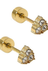 LINNY & CO Tatum Gold Screwback Stud Earrings
