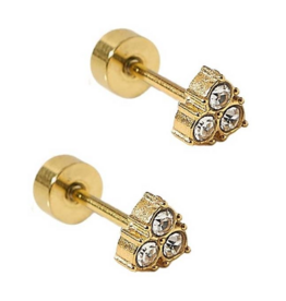 LINNY & CO Tatum Gold Screwback Stud Earrings
