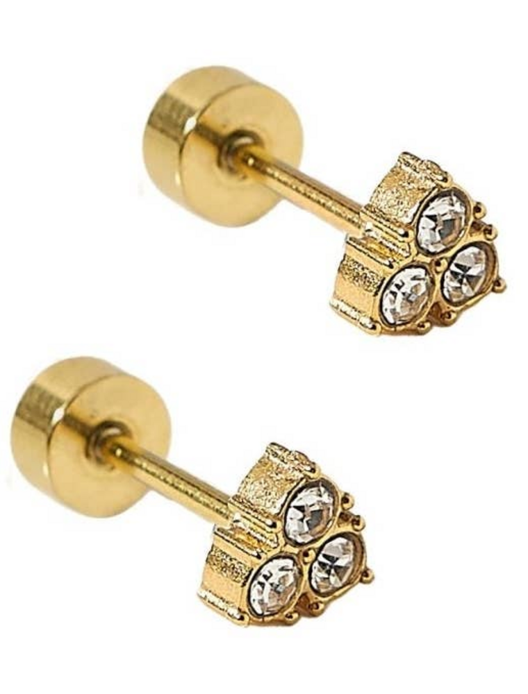 LINNY & CO Tatum Gold Screwback Stud Earrings