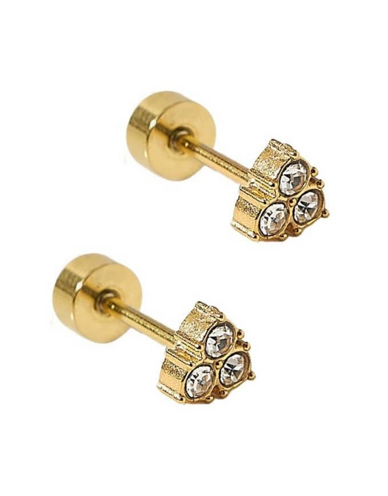 LINNY & CO Tatum Gold Screwback Stud Earrings