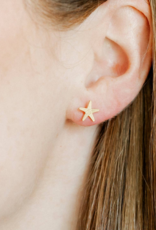 LINNY & CO Starfish Gold Screwback Stud Earrings