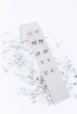 LINNY & CO Sadie Bow Silver Screwback Stud Earrings