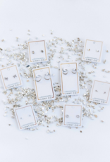 LINNY & CO Sadie Bow Silver Screwback Stud Earrings