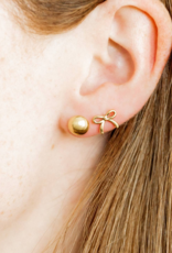 LINNY & CO Sadie Bow Gold Screwback Stud Earrings