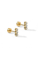 LINNY & CO Poppy Gold Screwback Stud Earrings