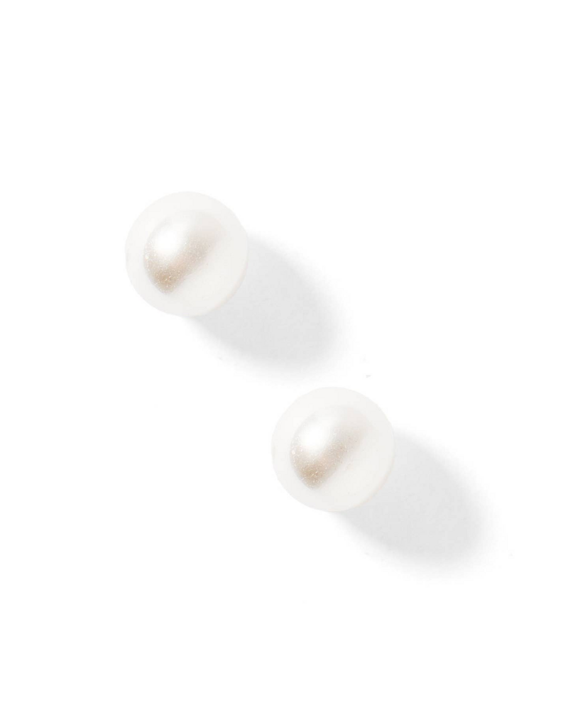 LINNY & CO Payton 5mm White Pearl Gold Screwback Stud Earrings