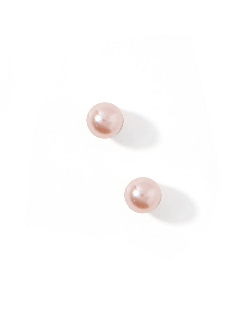 LINNY & CO Payton 5mm Pink Pearl Gold Screwback Stud Earrings