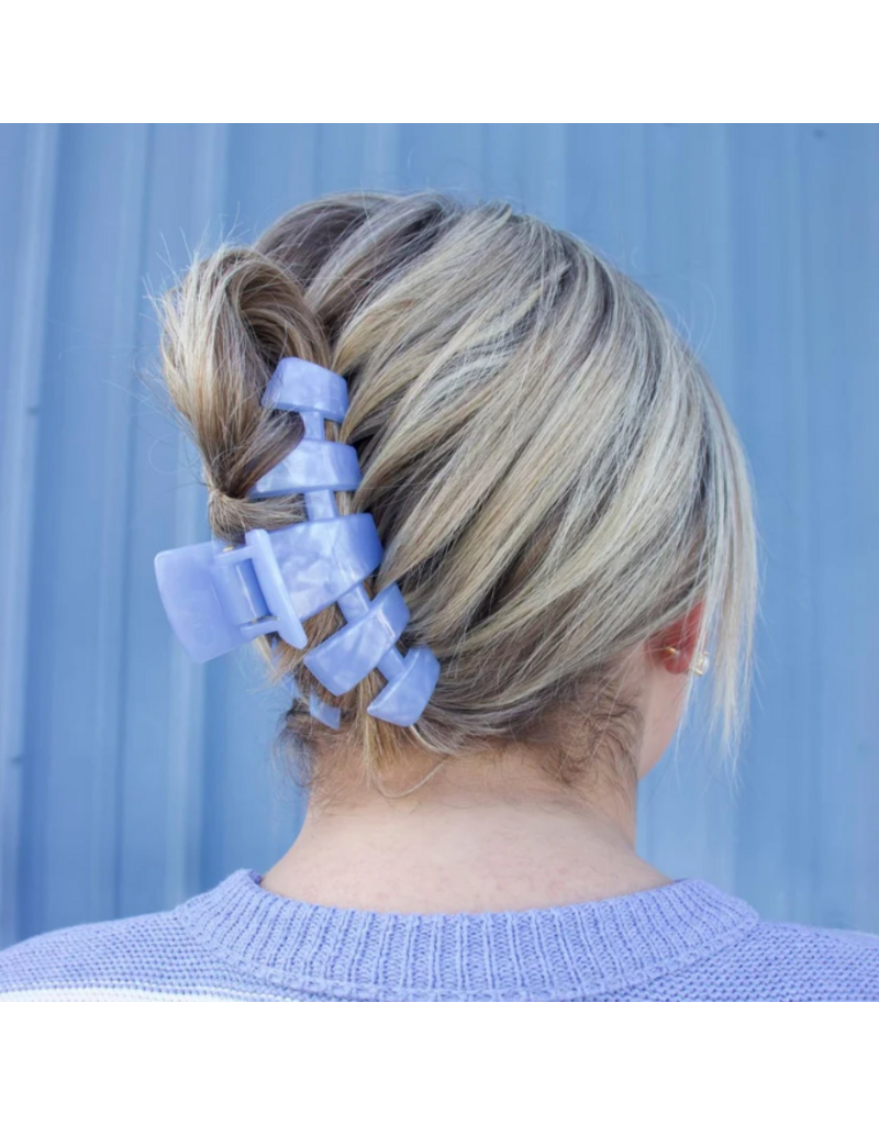 TELETIES Classic Blue Lagoon Large Hair Clip