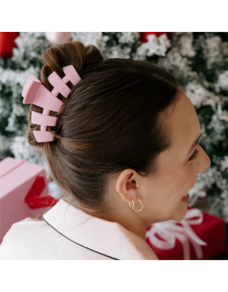 TELETIES Classic Merry Pinkmas Large Hair Clip