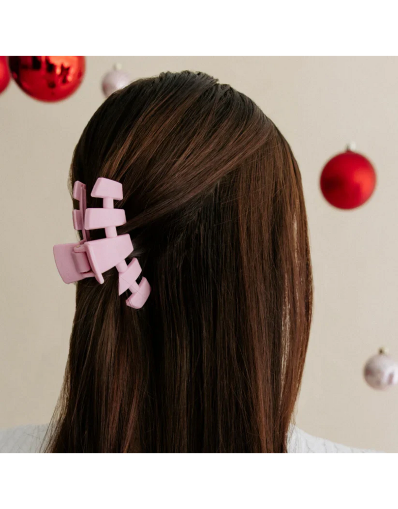 TELETIES Classic Merry Pinkmas Medium Hair Clip