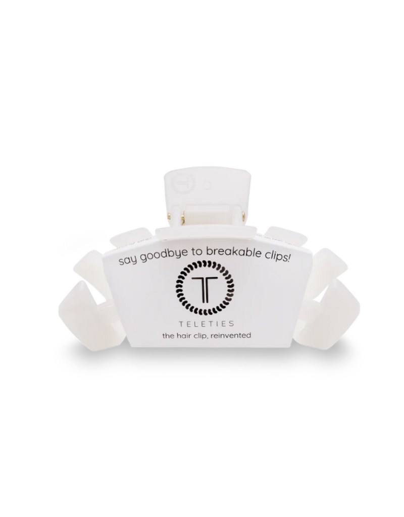 TELETIES Classic Coconut White Medium Hair Clip