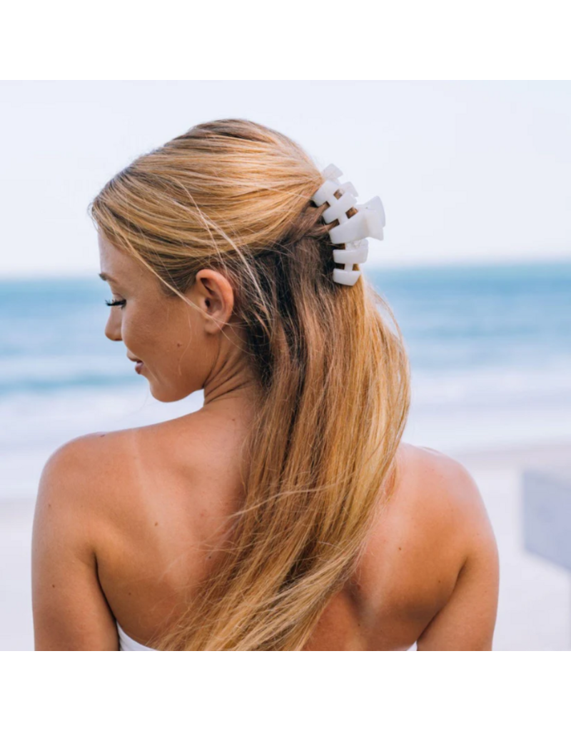 TELETIES Classic Coconut White Medium Hair Clip