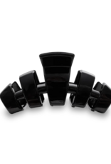 TELETIES Classic Jet Black Small Claw Hair Clip