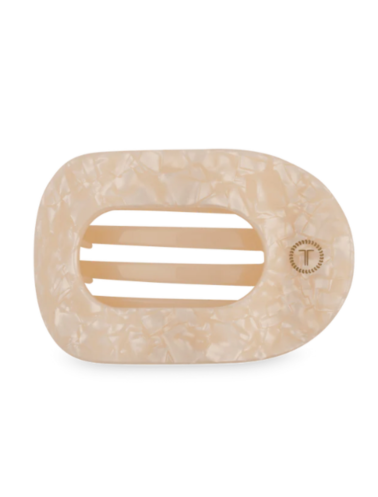 TELETIES Soft Surf Medium Flat Round Hair Clip