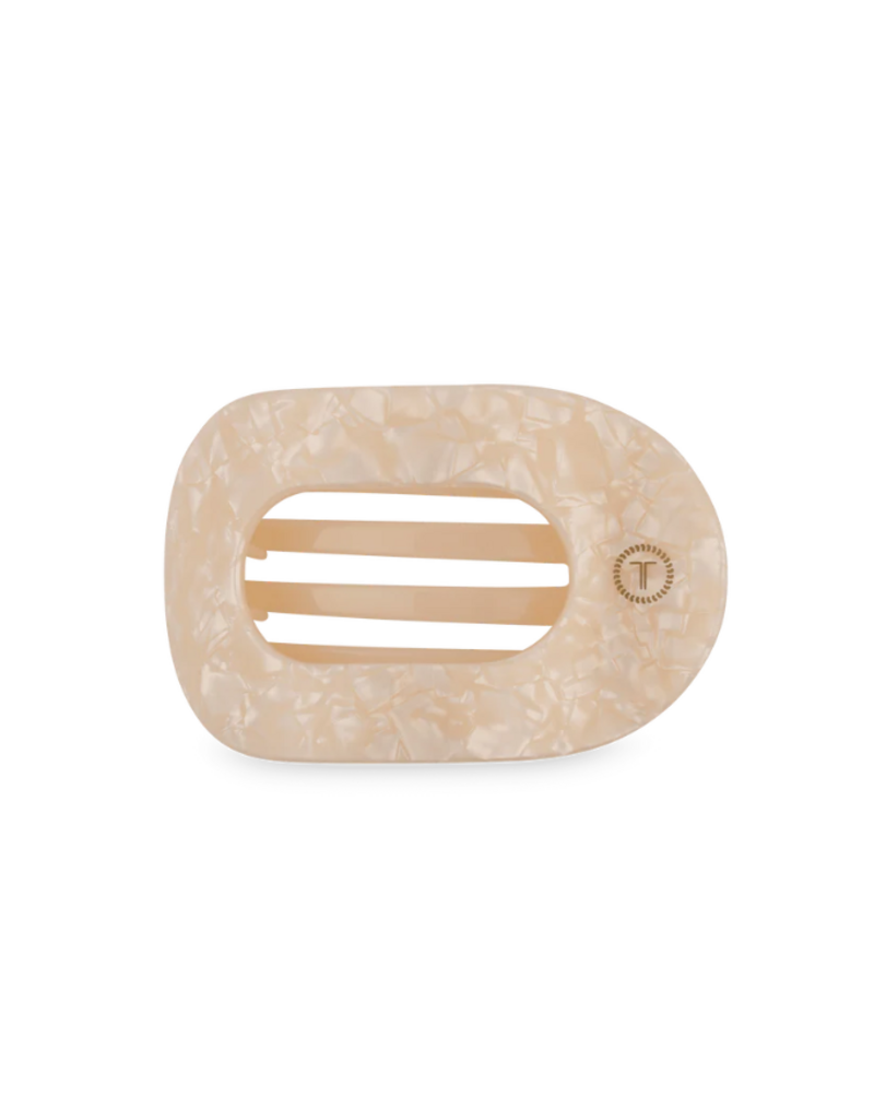 TELETIES Soft Surf Medium Flat Round Hair Clip