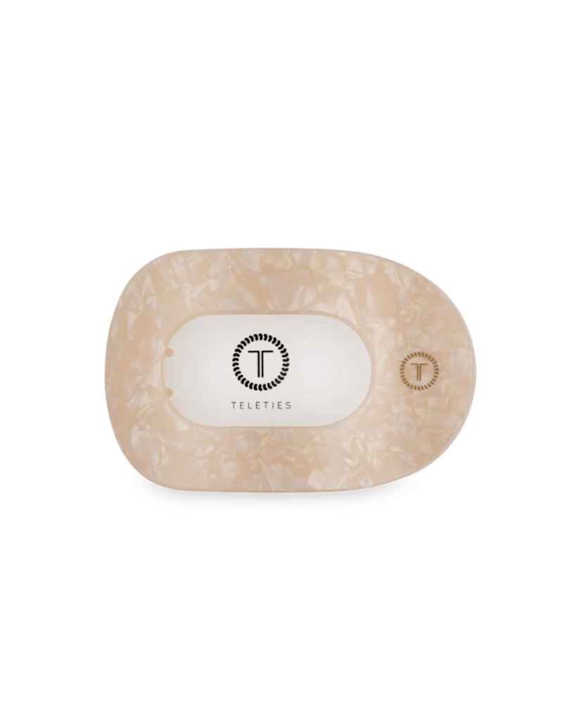 TELETIES Soft Surf Medium Flat Round Hair Clip