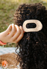 TELETIES Soft Surf Medium Flat Round Hair Clip