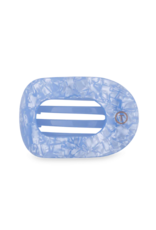 TELETIES Blue Lagoon Small Flat Round Hair Clip