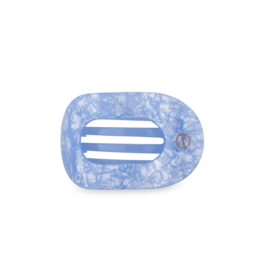 TELETIES Blue Lagoon Small Flat Round Hair Clip
