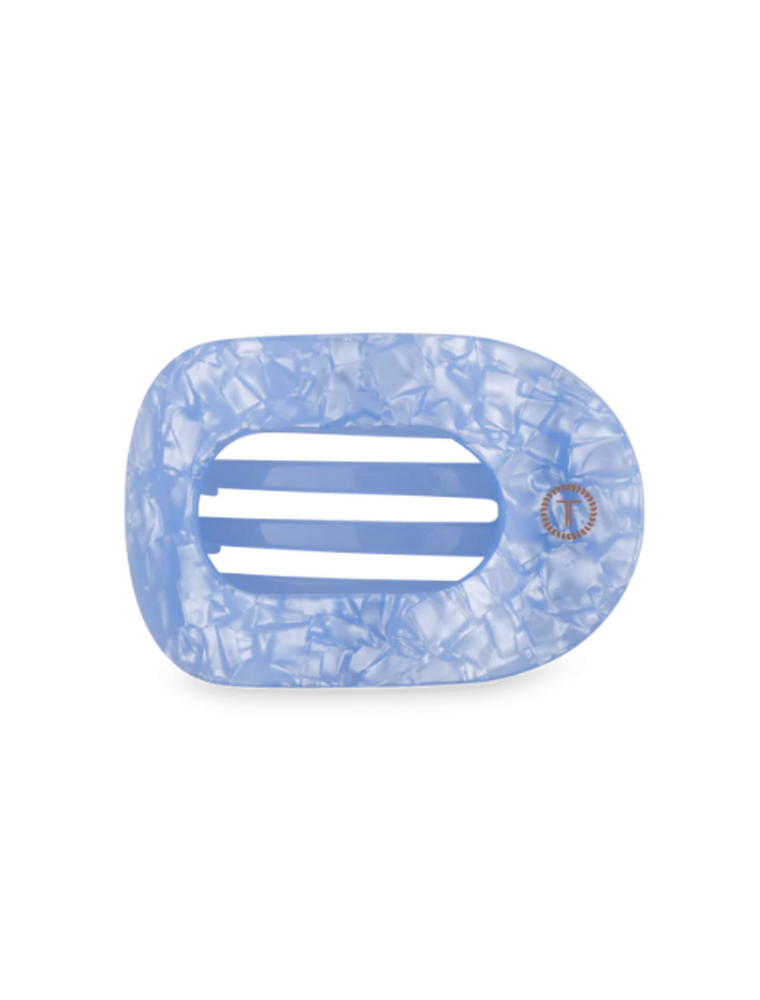 TELETIES Blue Lagoon Small Flat Round Hair Clip