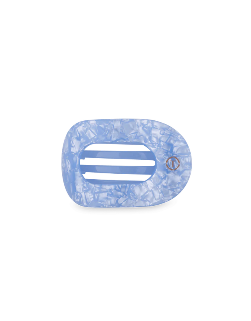 TELETIES Blue Lagoon Small Flat Round Hair Clip