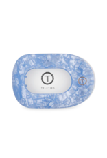 TELETIES Blue Lagoon Small Flat Round Hair Clip