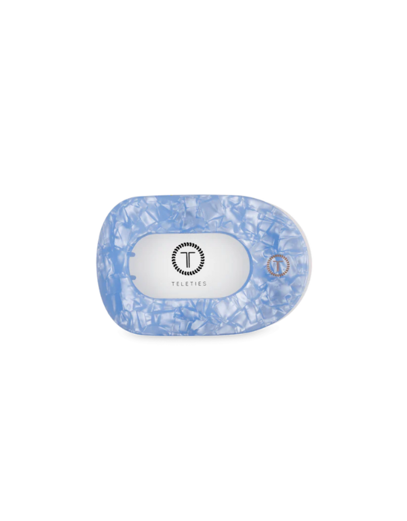 TELETIES Blue Lagoon Small Flat Round Hair Clip