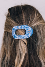 TELETIES Blue Lagoon Small Flat Round Hair Clip