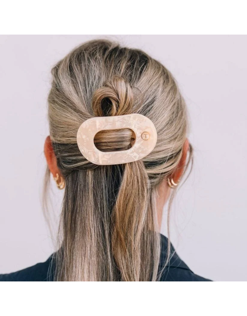 TELETIES Soft Surf Small Flat Round Hair Clip