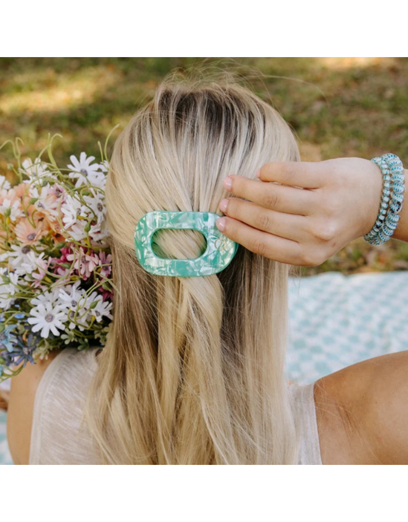 TELETIES Spring Splash Small Flat Round Hair Clip