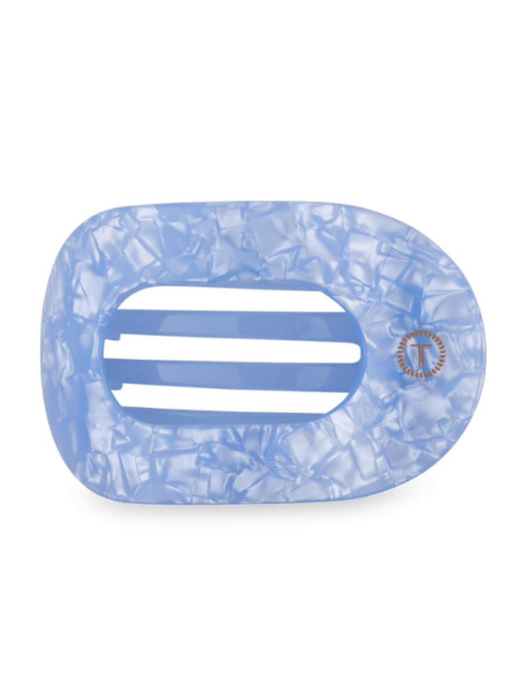 TELETIES Blue Lagoon Medium Flat Round Hair Clip