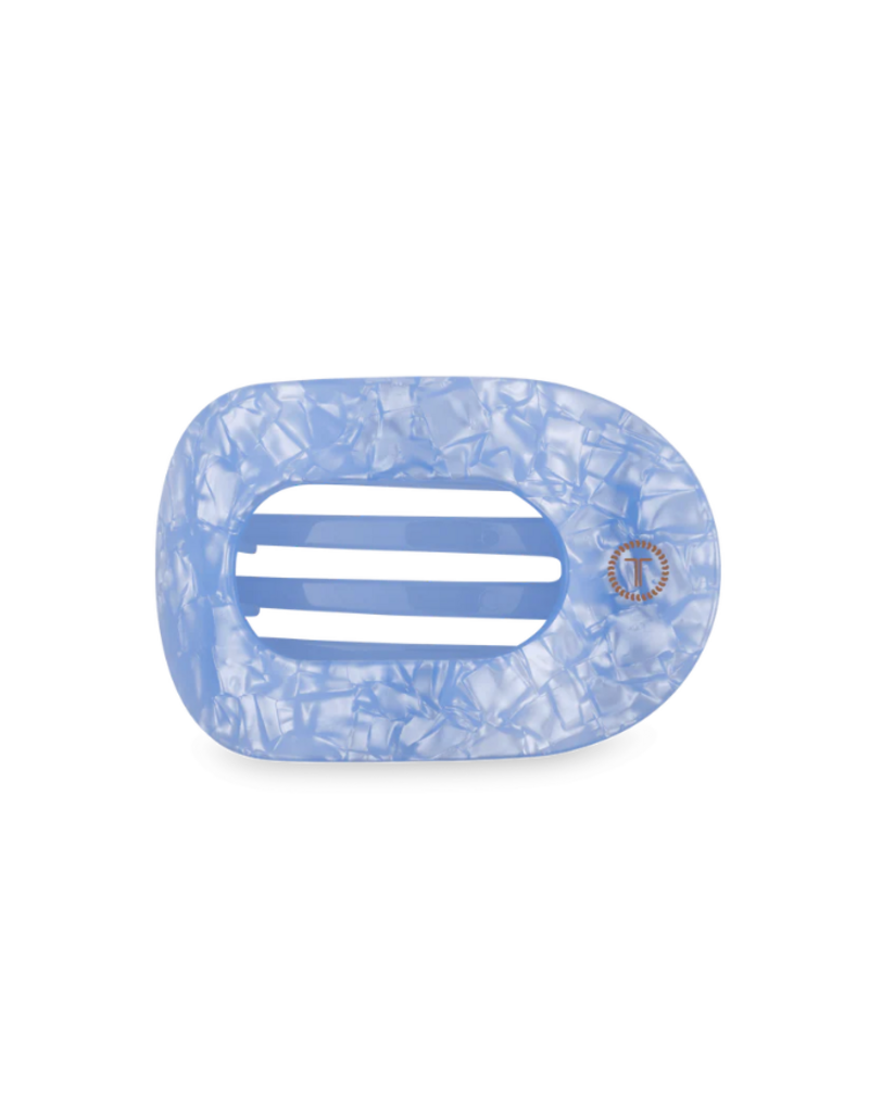 TELETIES Blue Lagoon Medium Flat Round Hair Clip