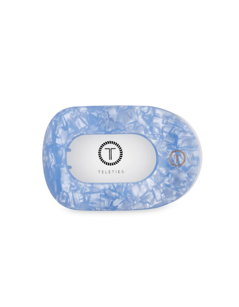 TELETIES Blue Lagoon Medium Flat Round Hair Clip