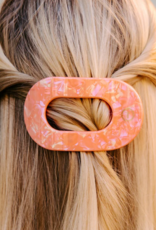 TELETIES Dreamsicle Medium Flat Round Hair Clip