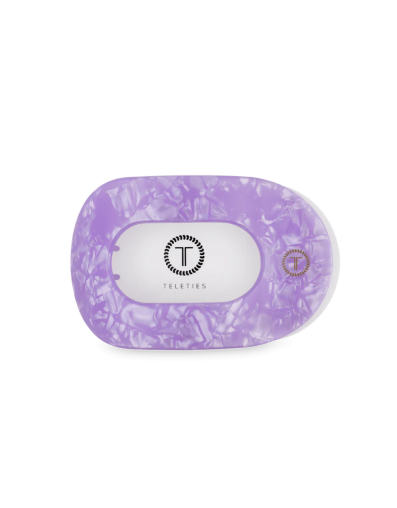 TELETIES Lavender Mist Medium Flat Round Hair Clip